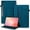 Peacock Blue, variant on Shockproof Case for Samsung Galaxy Tab S11 Ultra 14.6" 2025 (SM-X930/SM-X936B) - PU Leather & TPU Hybrid Protective Folding Cover with Anti-Slip Grip Strap, Card Slots & Kickstand -Black