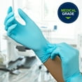 thumbnail image 4 of HALYARD Blue Nitrile Exam Gloves, Powder-Free, Non-Sterile, 5.9 mil, 9.5 Inches, Blue, Medium, 53102 (Box of 100), 4 of 7