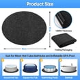 thumbnail image 4 of FANGNISN 90 Inch Dia Round Hot Tub Mat, Large Washable Above Ground Protector Pad Water Absorb with Slip-Proof Backing for Outdoor Indoor Hot Tubs Protect from Wear, 4 of 5