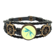 thumbnail image 1 of Libélula pintada Pulsera marina tejida en cuero, 1 of 4