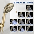 thumbnail image 3 of High Pressure Setting Handheld Shower Head Detachable Showerhead Spray Builtin Power Wash to Clean Tub Tile & Pets Extra Long Stainless Steel Hose Adjustable Br, 3 of 7