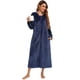thumbnail image 4 of Batas Ropa de casa para mujer Pijamas Bata de baño de punto acanalada con bolsillo elástico hasta la rodilla Pijamas de mujer, 4 of 8