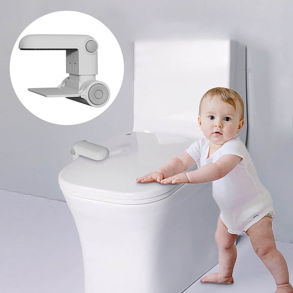 Bathroom Child Toilet Lock for Toilets – Easy Install No Tools Required Childproof Lid Lock for Household Bathrooms
