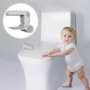 Bathroom for Safe Family Living Child Toilet Lock for Lids and Toilets Baby Proofing Solution for Bathrooms No Tools Required,8.4 cm×6.7 cm,White