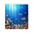 thumbnail image 2 of Daisyyozoid Rideau de Douche Imperméable et Anti-Moisissure Imprimé polyester Rideau de Douche Salle de Bain Tapis de Sol Ensemble de 4 Pcs Rideau de Séparation 180X180CM, 2 of 5