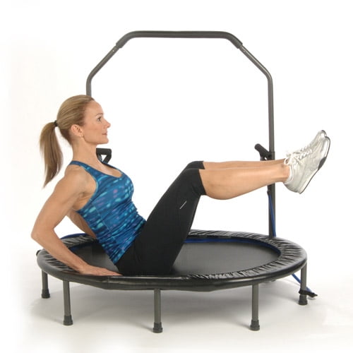 Stamina 55 Inch Trampoline In Tone Oval Jogger With Handlebar Black Low Impact Cardio Workout Walmart Com Walmart Com