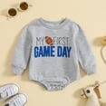 thumbnail image 2 of aDJFDGT Winter Clothes Baby Boys Girls Long Sleeve Rugby Football Letter Prints Pullover Romper Bodysuits, 2 of 6
