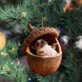 thumbnail image 3 of Christmas Tree Ornament Set Woodland Animal Ornaments Pinecone Acorn Decorations 2D Flat Acrylic 3.15 Inch Cute Forest Design for Xmas Tree Decor Holiday Home Gift, 3 of 8