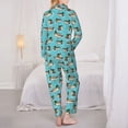 thumbnail image 6 of Goofa Mallard Ducks Swimming In The Lake Printed Women’s 2 Piece Pajama Set Super,Pajamas Women's Long Sleeve Sleepwear Soft Button Down Loungewear Pjs Lounge Set Nightwear-Small, 6 of 9