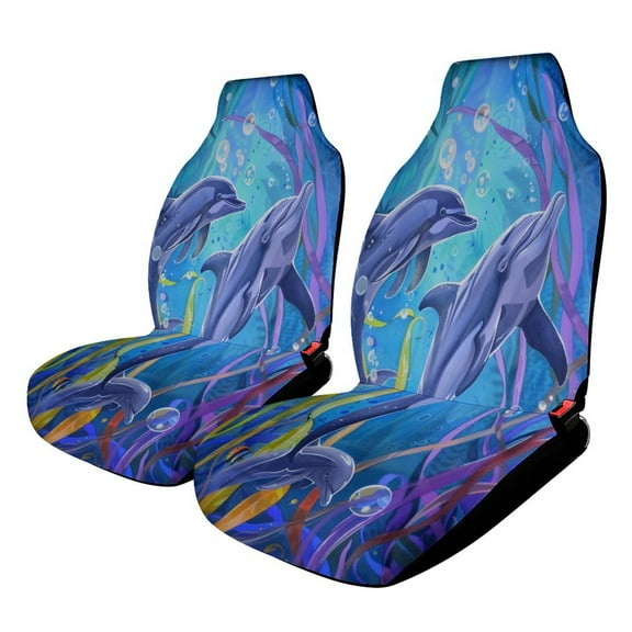 Marvels of The Sea Car Seat Covers Front Seat Protector Cover Mat Full Set of 2pc Universal Bucket Seat Cover for Car SUV Automotive