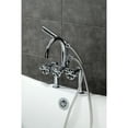 thumbnail image 2 of Kingston Brass AE8101RX Belknap 7" Center Deck-Mount Clawfoot Tub Faucet with Hand Shower, Polished Chrome, 2 of 6