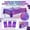 108*54in, variant on 3Pcs Holographic Purple Tablecloth Set, Two Size Options Disposable Party Cover for Halloween Birthday Summer Party K-Pop Event