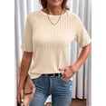 thumbnail image 2 of Camisetas Dokotoo Summer 2025 para mujer, cuello redondo y manga corta, 2 of 6