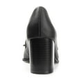 thumbnail image 6 of Journee Womens Crawford Square Toe Mid Stacked Heel Pumps, 6 of 10