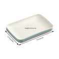 thumbnail image 4 of Cereal Plates 8 Pieces, Unbreakable Wheat Straw Plates, Microwave and Dishwasher Safe Reusable Plates Set, for Dessert Cupcake, Salad, Steak Home and more (8 Pcs Rectangle), 4 of 7