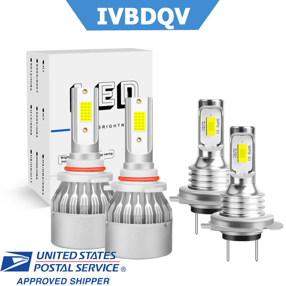 For Mitsubishi Outlander 2014-2020 H7 High Low Beam LED Headlight Bulbs 4Pcs Bright White