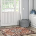 thumbnail image 4 of Carter 3' x 5' Washable Accent Rug, Rust and Ivory, 4 of 7
