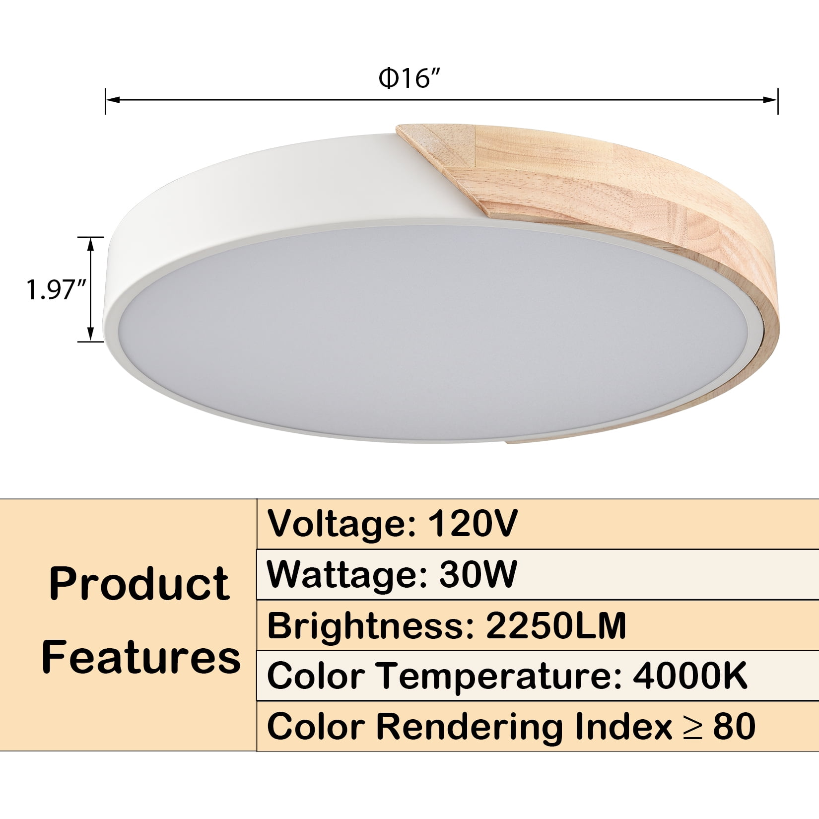 Modern White Flush Mount LED Ceiling Light Fixture