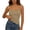 #A- Brown, variant on PFRNLF Tank Tops for Women with Built in Bra Summer Adjustable Spaghetti Straps Ribbed Knit Camisole