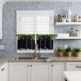 thumbnail image 6 of Christmas Kitchen Curtain Valance and Tiers Set Xmas Baubles Coniferous 3 Pc Window Treatment Pine Tree Twig Black 3 Pieces Rod Pocket Valance Set for Small Windows Bedroom 54 in x 24 in, 6 of 6