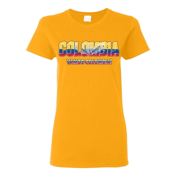 Wild Bobby Colombia Flag Pride Graphic Vamos Colombia Condor | Unisex Novelty Graphic T-Shirt | Soccer Football Fan Gift for Men Women Graphic Tee