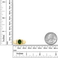 thumbnail image 5 of Gem Stone King Chrome Diopside White Created Sapphire 18K Yellow Gold Plated Silver Ring 1.26Ct, 5 of 6