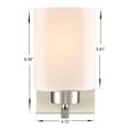 thumbnail image 4 of Bathroom Wall Light Fixture Brushed Nickel Modern Vanity Light with White Glass, 4 of 13