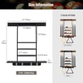 thumbnail image 2 of Lineslife Pool Cue Rack Wall Mount | 6-hole Billiard Stick Holder | 5-layer Solid Hardwood Billiard Stick Holder Rack | Pool Table Accessories for Billiard Room | Cue Rack Only | Black, 2 of 9