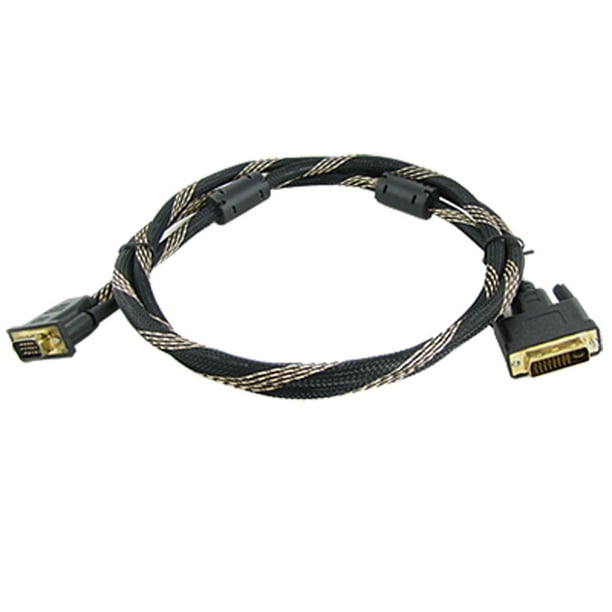 Unique Bargains PC Computer Male DVII to Male VGA Adapter Cable 1.45m