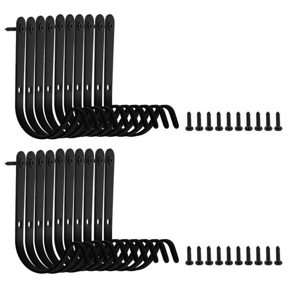 20 Pcs Iron Wall Hooks Outdoor Decorative Hook for Hanging Planter Coat Lantern Plant Hooks Hangers Metal Hooks