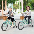 thumbnail image 4 of Costway 18" Kids Bike with Height Adjustable Handlebar Seat Basket Bell Training Wheels Green, 4 of 10