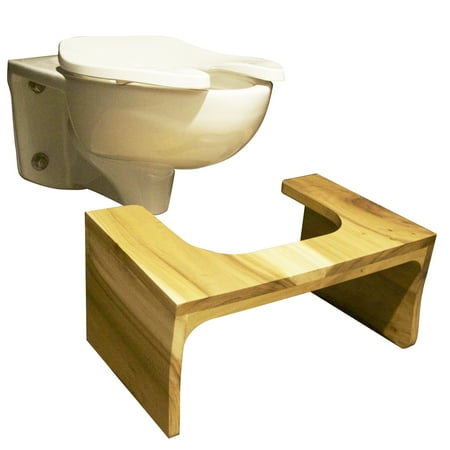 Small Wooden Stool For Bathroom Wooden bathroom Toilet Stool, unfinished cedar, 16 Width x 10 Length x 7 Height - Choose your size/material ()