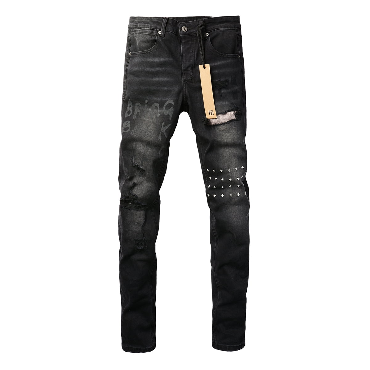 Ksubi Jeans Men's Slim Fit Stretch Jeans Baggy Ripped