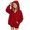 Red, variant on Huangx Girls Button Hoodie Sweatshirt, Long Sleeve Henley Pullover with Front Pocket, Casual Fall Winter School Outfit for Girls & Kids Light Purple 4-5 Years