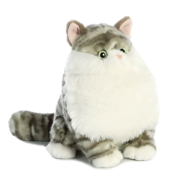 Aurora - Medium Gray Fat Cats - 9" Dumpling Tabby - Charming Stuffed Animal