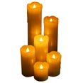 thumbnail image 1 of Set de 6 velas LED sin llama con temporizador de color marfil fundido WyzWorks, 1 of 9