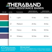 THERABAND High Resistance Band Set of 2, Light and Medium Elastic Super Bands for Full Body Workouts, Physical Therapy, Strength Training, Durable 41” Loop Exercise Bands, 15-25 lbs Resistance