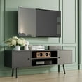 thumbnail image 3 of Cozy Castle Small TV Stand for up to 48 inch TV, Modern Entertainment Center, TV Media Console Tables for Living Room, Black, 3 of 7