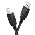 thumbnail image 1 of HAHDAXIA USB B MIDI Cable for Instruments, Compatible with Piano, Midi Controller, Midi Keyboard, Audio Interface Recording, USB Microphone and More, 3-Feet, 1 of 7