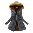 thumbnail image 4 of Chaqueta de algodón acolchada para mujer, abrigo informal ajustado con capucha, Parkas acolchadas, abrigo cálido, otoño e invierno, novedad de 2024, 4 of 4