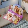 thumbnail image 3 of Custom Blanket with Photo Texts Personalized Blankets and Throws Customized Happy Birthday Gifts for Women Men Dad Mom Wife Husband Grandma Grandpa Sister Daughter Son Best Friend Blankets, 3 of 5