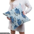 thumbnail image 5 of Ambesonne Floral Fabric by the Yard Upholstery, Blossoming Flowers Aquatic, 2 Yards, Sea Blue and Soft Blue, 5 of 5