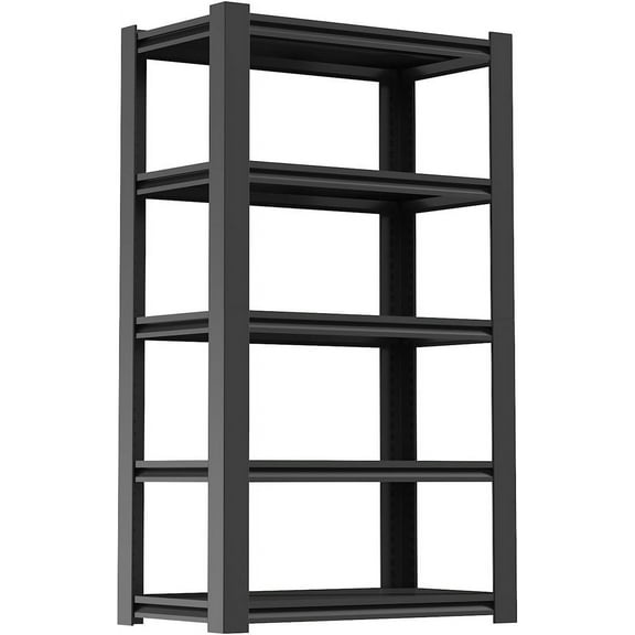 AQY 60" H|28" W Garage Shelving Heavy Duty, Metal Adjustable 5 Tier Storage Shelves, Garage Shelving Utility Racks for Kitchen, , Warehouse, Basement, Workshop (60" Hx28 Wx12 D)