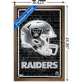 thumbnail image 3 of NFL Las Vegas Raiders - Neon Helmet 23 Wall Poster, 14.725" x 22.375" Framed, 3 of 6