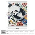 thumbnail image 4 of nygtbtfer  Cute Panda Blanket for Boys Girls,Kawaii Black White Bear Throw Blanket Twin ,Flowers LeavesBlanket,Botanical Plants Flannel Blanket for Bedroom 60x80in, 4 of 6