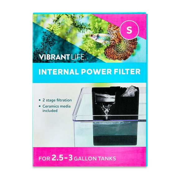 Vibrant Life Internal Power Filter, for 2.5-3 Gallon Tanks