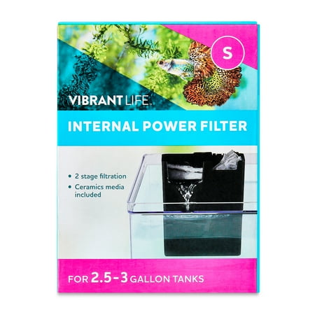 Vibrant Life Internal Power Filter, for 2.5-3 Gallon Tanks