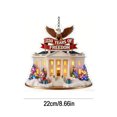 thumbnail image 3 of America 250 Ornament, Wreath-Adorned White House & Eagle Printed Acrylic Ornament Patriotic Decor for Holiday Collectible, Patriots and Home Decoration, 3 of 6