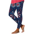 thumbnail image 5 of AherBiu Independence Day Yoga Leggings for Women Printed Stretchy Slim Workout Bottom Legging Pants, 5 of 6