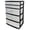 Black Frame + 5 Drawers, variant on Drawer Tower, 5-Tier Extra-Wide Clear Plastic Storage Organizer Cart, Black Frame - Stackable Container Boxes for Bedroom, Bathroom, Garage, and Office Organization